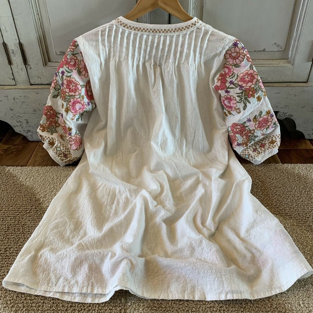 New Embroidered Boho Vintage Tassel Tunic Dress - Picture 5 of 6
